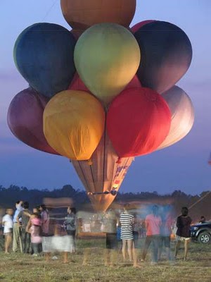 pattaya 2011 international balloon fiesta a multicolored balloon on display at the pattaya balloon fiesta
