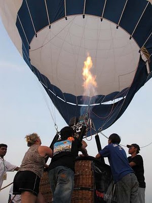 2011 pattaya balloon festival hot air balloon ready for the pattaya balloon fiesta