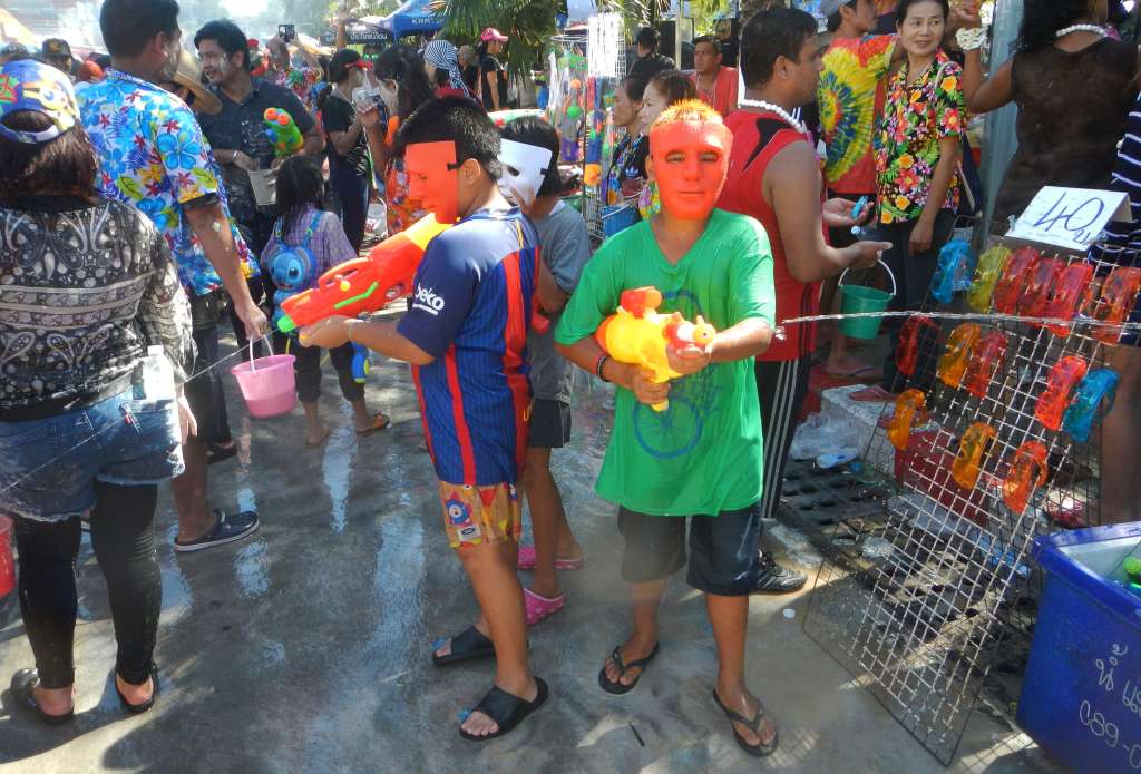 Songkran water festival in Pattaya Thailand