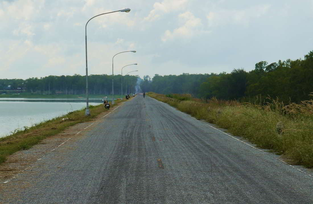 dam wall at mabprachan lake in Pattaya