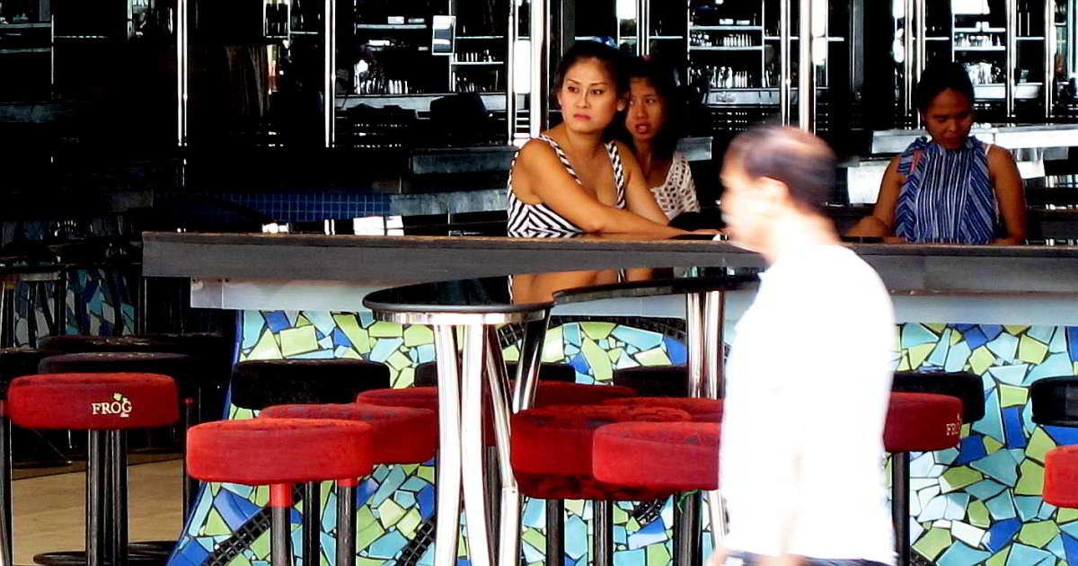 Bar Girls at the old Simon bar complex on Walking Street, Pattaya Thailand