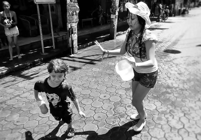 Songkran, Walking Street, Pattaya Thailand