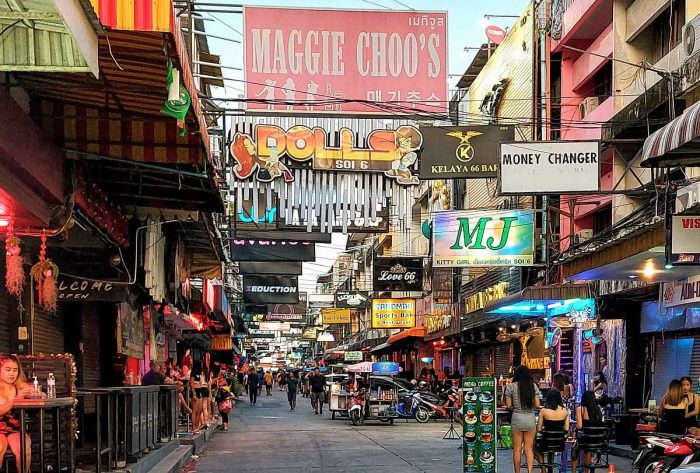 Soi 6, the famous red light street in Pattaya, Thailand