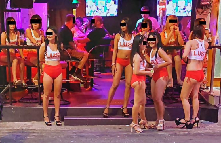 Thai bar girls on soi 6 in Pattaya Thailand