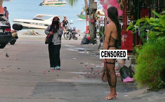 Thai ladyboy on soi 6 in Pattaya Thailand