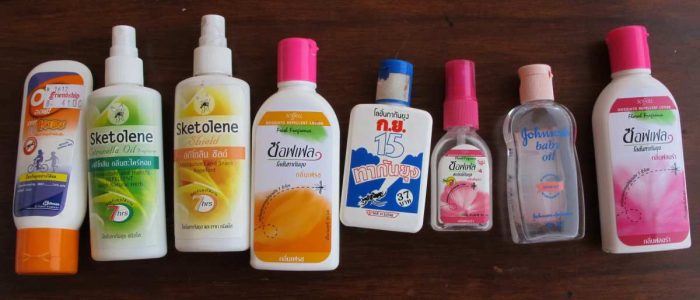 Different brands of mosqito repellent in Thailand