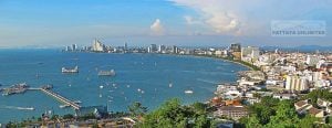 view of Pattaya city and bay from the viewing point