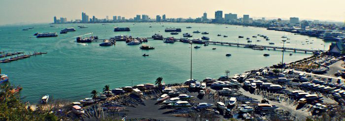 View of Pattaya bay from bali hai in 2014