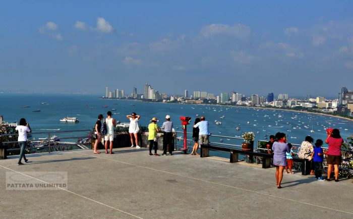 The main viewing platform at the Pattaya viewing point