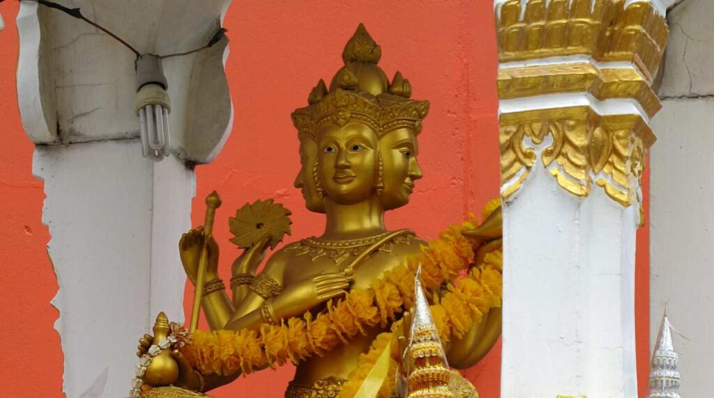 a Brahma shrine in Pattaya Thailand