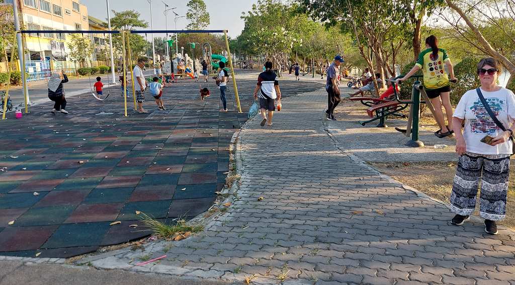 Children playing at the playgound in Nongprue Park, Pattaya